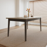 木月北欧餐桌椅现代简约大小户型橡胶木实木餐桌长方形饭桌 【1.4米】单餐桌