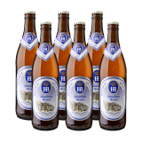 HB德国慕尼黑皇家小麦啤酒桶装啤酒 德国进口啤酒瓶装整箱 精酿啤酒 HB白啤酒500ml*6瓶