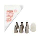 焙小爱一次性裱花袋50/100个大号中小辅食宝宝裱花嘴工具套装挤奶油烘焙 中号袋100+6个小号裱花嘴+转换器