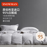 斯诺曼高档100支进口95%白鹅绒羽绒春秋被芯空调被子2.0*2.3m充510g白色