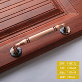 奥非加KTV仿古明装木门大拉手明孔欧式门大门古铜拉手复古衣柜门把手 928 中红古