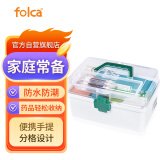 folca分层医药箱家用便携多功能保健急救箱药品收纳箱密封F2002