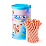 小鹿蓝蓝婴幼儿棒棒饼干炭烧棒磨牙棒手指饼干一岁宝宝零食婴标无添加盐 草莓苹果味1罐