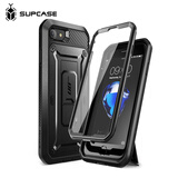 supcase苹果SE3手机壳透明轻薄防摔2022款iPhoneSE2/5S/7/8手机壳保护套硅胶全包 苹果se2/se3/7/8通用【酷睿黑】增强防摔款