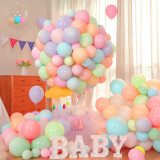 京唐 节日彩色气球装饰生日布置马卡龙气球儿童生日派对结婚店铺开业