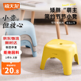 禧天龙（Citylong）塑料凳子家用客厅加厚矮凳北欧简约商用椅子餐厅凳亮丽黄D-2132