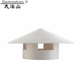 大漠山（Damoshan） 大漠山 多用实用屋顶塑料PVC防雨帽透气帽通气帽管帽通风口 【白顶】国标防雨帽-110【一体式】