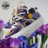 帕拉丁（PALLADIUM）扣子鞋运动休闲鞋情侣款低帮帆布鞋女鞋男鞋子 鼠尾草紫/白 37