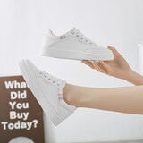 回力 Warrior 小白鞋女鞋软底百搭情侣休闲鞋减震舒适女士板鞋户外学生运动鞋 WXY-L319N 白粉 37