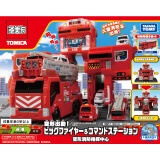 多美（TAKARA TOMY）多美卡小汽车电动轨道多层停车场儿童玩具变形消防指挥中心226932