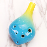 木火6孔陶笛中音C调星空专业演奏学校教学陶笛免费刻字初学长嘴六孔AC 教学款6孔小清新+小陶笛