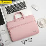 Milooky手提笔记本电脑包14男15女15.6英寸轻便适用苹果Macbook air13联 B款【可爱粉】 15英寸（可放16英寸超级本）