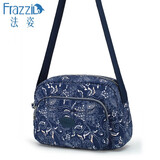 法姿包包女斜挎包新款春夏花色尼龙布包休闲单肩旅游小包轻便实用妈妈包防水1278 青花瓷小号1248