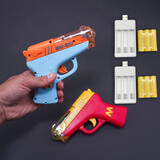 小巧耐摔儿童电动声光音乐玩具男女孩枪3岁小宝宝发光小手枪 双枪（充电款）