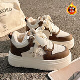 回力瑞小众原创加绒保暖小白鞋女2025秋冬新款厚底休闲运动鞋二棉鞋板鞋 米粽加绒[精品版] 公主殿下请穿鞋 38 店长强推热销现货秒发 偏小建议拍大一码