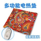 京弗 电热毯坐垫加热座椅可拆洗迷你小型小号宠物办公室宿舍小电褥子 可拆洗名族风45*45cm