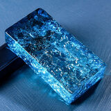 琴冉 玻璃砖 超白实心玻璃砖隔断墙玻璃墙砖方形玻璃透明热熔砖水晶砖 双面冰纹烤色