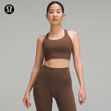 lululemon丨Energy 女士长款运动内衣 芯吸 LW2D86A 爪哇棕 S