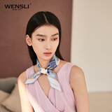 万事利真丝丝巾100%桑蚕丝女小方巾51cm领巾送妈妈生日礼物礼盒装木兰辞