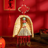 全品屋 乔迁之喜装饰新居入宅扫帚挂件进宅搬家新家挂饰布置仪式用品 招财进宝（红十字帚+簸箕挂件）