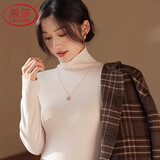 浪莎高领打底衫女25秋冬新品加厚磨绒螺纹长袖修身7A抑菌防螨内搭上衣