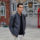 雅戈尔（YOUNGOR）单行政夹克男立领单茄克锦纶耐穿舒适透气男士上衣外套 VJJK409947DQA中灰 XL 180/100A