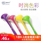 斯凯尔硅胶汤勺大 一体成型隔热防烫食品级粥勺汤勺子厨房DIY小工具 透明黄