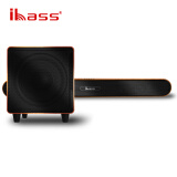 ibass 91K电视长条回音壁配10寸低音炮发烧音箱 蓝牙K歌音响投影仪5.1环绕手机电脑家庭影院 91K带炮【无唛版枫木】