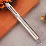 妙普乐德国工艺不锈钢双面削皮刀多功能厨房专用水果土豆削皮器刮皮刀 不锈钢款-平口固定刀头