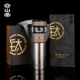 容山堂纯钛保温杯茶水分离杯温度显示泡茶杯便携泡茶杯新年礼物伴手礼 纯钛温度显示旋转杯-冰晶原色