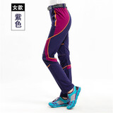 酷艾德户外速干裤女春夏季薄款长裤弹力冲锋裤修身透气大码快干登山裤 紫色-女款 XL