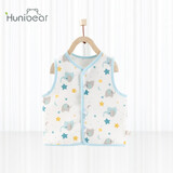 欢喜小熊 宝宝马甲春秋夹棉薄款保暖外穿护后背心马夹坎肩婴儿衣服新生儿 小象 蓝 90 (建议18-24月身高80-90cm)