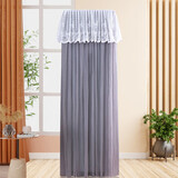 一朵（YIDUO） 一朵 空调罩立式柜机空调柔风帘蕾丝防尘罩开机不取 开机不取布拉格玫瑰+灰 170*50*30