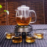 禾艾苏（heisou） 高硼硅耐热玻璃茶壶功夫茶具智能恒温热水壶煮茶炉家用泡茶器 650ml茶壶+4个杯子+电热炉