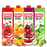 迪美汁（DIMES） 土耳其进口果汁饮料 石榴汁樱桃汁橙汁青苹果汁 混合装1L*4