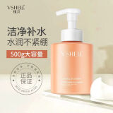 VSHELL山茶花氨基酸洁面乳慕斯深层清洁毛孔保湿水润温和洗面奶学生男女 山茶花洁面乳500g*1