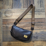 袋鼠魔方酷奇男包真皮斜挎包男迷你男士背包小包男简约单肩包休闲手机挎包 黑色(WH带)当天发货