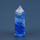 晶拉霸天然水晶六棱柱摆件单尖4-5cm宝石消磁白粉紫黄红黑蓝色原矿七星 蓝熔炼