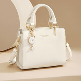 蔻一（Cnoles）包包女包2025女士斜挎高级感小手提包单肩包走心生日礼物送女友 米白-新款实用生日礼物送女生 少女感可爱猫咪卡通吊饰