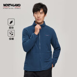 诺诗兰（NORTHLAND）绒外套男女士户外运动防风轻量保暖立领情侣款抓绒衣外套GF085X03 月光海洋蓝色-男 180