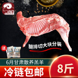 公羊半只羊羊羔肉羊肉新鲜宁夏滩羊肉整只甘肃羊排靖远盐池中秋送礼盒 【土滩羊半只切块】8斤顺丰