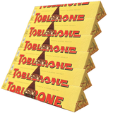 三角（Toblerone）进口瑞士三角葡萄干盐焗黑巧克力牛奶白巧克力糖果多口味组合 牛奶巧克力6条 盒装 100g