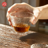 阿德利亚（ADERIA）日本进口石塚硝子津轻初雪小白酒杯一口品鉴茗茶杯高端玻璃清酒杯 初雪茶杯 1个