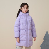 歌瑞家（greatfamily）儿童羽绒服 冬季新款童装长款羽绒服石墨烯三防90鸭绒乐友 女款【紫色】 120 【5-6岁】