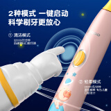 力博得(Lebooo)儿童电动牙刷声波震动式软毛电动牙刷 标配四刷头(3-15岁儿童)YOYO粉红色