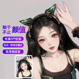 萌可儿猫耳朵无线蓝牙耳机头戴式新款闪灯粉色可爱耳机网红款学生女生二次元动漫萌高颜值送女友生日礼物 升级版-精灵黑 默认1