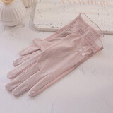 筠尚防晒手套女士薄款夏天透气触屏骑车开车防滑短款冰丝蕾丝夏季手套