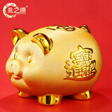 礼之源 大号招财金猪储蓄罐萌猪存钱罐生日礼物创意礼品摆件送儿童 DC金猪储蓄罐9寸