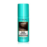 欧莱雅（LOREAL）奇妙补色喷雾一次性挑染发流行色头发彩色染发剂易清洗3秒盖白发 自然深棕色-英文版