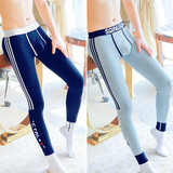 狮奇诺秋裤男棉质薄款青年性感修身衬裤男士打底裤秋冬季保暖裤潮流线裤